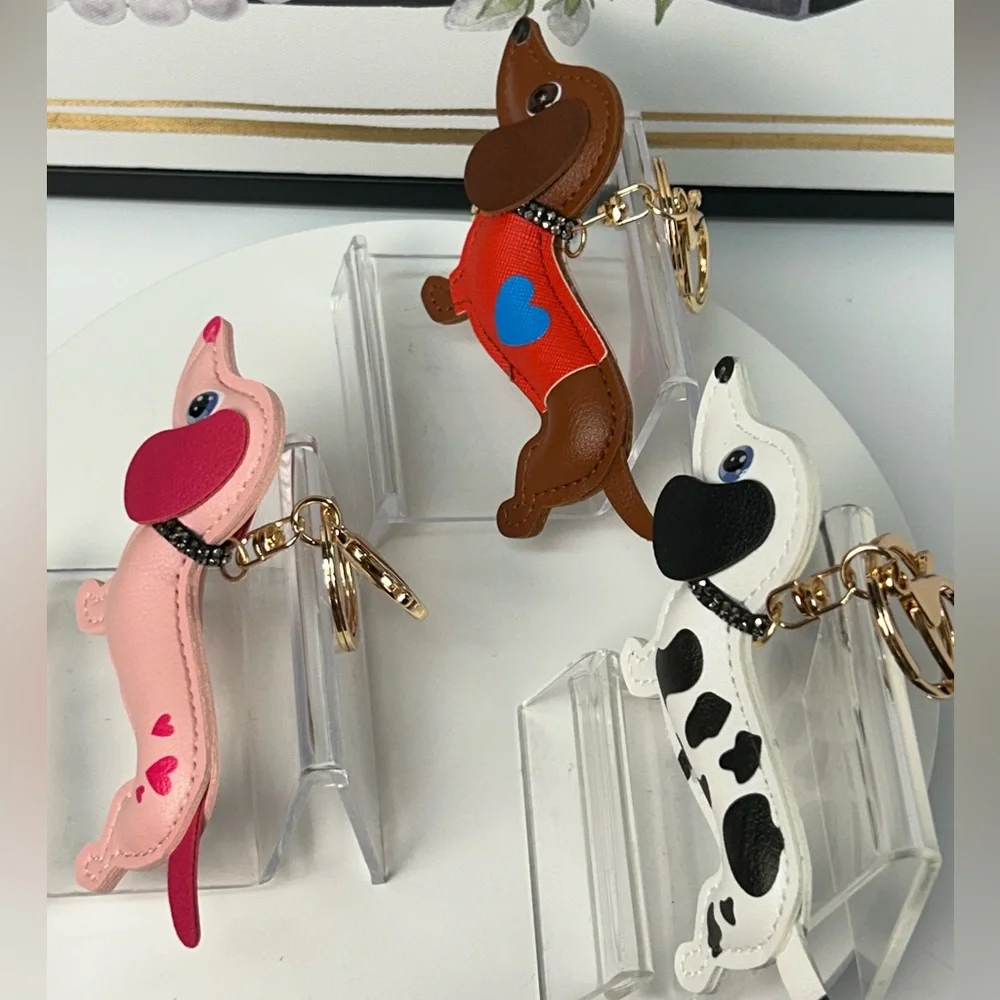Last 1 βΌοΈ Pink Dachshund Keychain/Bag Charm πΎ - Picture 5 of 10